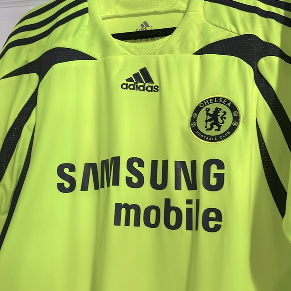 Chelsea 2007/2008 Away Football Jersey Adidas Bright Yellow - Picture 3 of 8